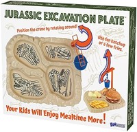 Funwares 恐龙餐套装 儿童餐盘和调味品架 侏罗纪恐龙幼儿餐具