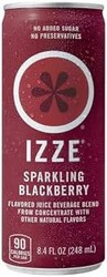 Izze Sparkling Juice 果汁,黑莓味,8.4 液体盎司/248毫升(24 瓶装)