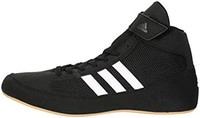 adidas 阿迪达斯 HVC 男士摔跤鞋,黑色/白色,8.5 D(M) US