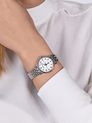 CITIZEN 西铁城 女士指针式石英手表，带不锈钢表链 EU6090-54A