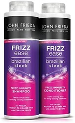 John Frieda Frizz Ease Brazilian Sleek Frizz Immunity 柔顺洗发水和护发素套装 2 x 500 ml