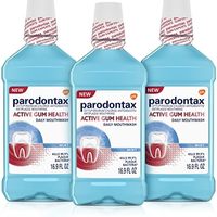 parodontax 益周适 Active Gum Health 漱口水,抗牙菌斑和抗*漱口水,薄荷味,3x16.9 液体盎司