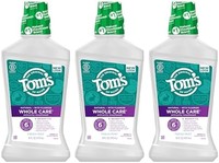 Tom's of Maine Whole Care 天然氟化物漱口水，新鲜薄荷，16 盎司（473ml） 3件装