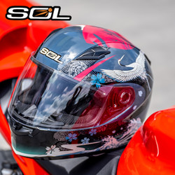 SOL 卡丁车电动踏板摩托车头盔SF-2M四季浮世绘跑盔3C认证全盔