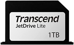 Transcend 创见 1TB JDL330 JetDrive Lite 330 扩展卡，适用于 MacBook Pro 2021，高达 95/75 MB/s