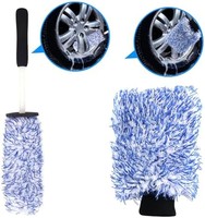 RONGWANGFU 轮辋刷超细纤维洗浴手套汽车清洁套装