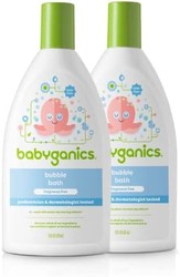 BabyGanics 甘尼克宝贝 泡泡浴，无香料，20盎司（约566.99克），591毫升，2瓶，包装可能有所不同