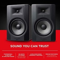 M-AUDIO BX8 D3 - 专业 2 路有源录音室监听和 PC 扬声器，150 瓦用于音乐制作和混音