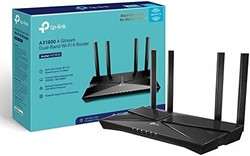 TP-LINK 普联 下一代 Wi-Fi 6 AX1800 Mbps 千兆双频无线路由器,支持 OneMesh™,四核 CPU 1× USB 2.0 端口