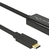 DELOCK 数据线 USB Type-C 插头>显示端口插头（DP Alt Mode） 4K 60 Hz 1 米 黑色