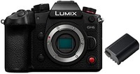 Panasonic 松下 LUMIX GH6 带额外电池组,25.2 MP 无反相机,带 5.7K 60 fps/4K 120 fps,无限制的 C4K/4K
