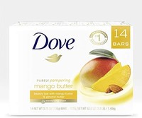 Dove 多芬 护理皂，用芒果黄油滋润干燥的皮肤，比香皂更滋润，3.75 盎司，106克，14 条