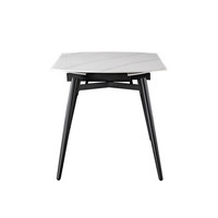 全友（QUANU）现代简约意式岩板餐桌金属框架多规格餐桌椅套装126702 1.35米方圆功能单餐桌