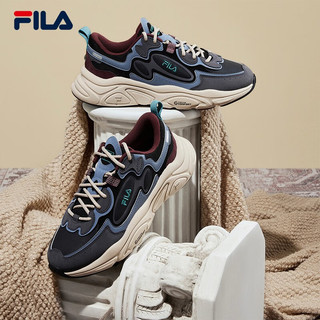 FILA 斐乐 男鞋MARS 1S+复古运动鞋火星鞋跑步鞋 黑/燧石岩-BF 41