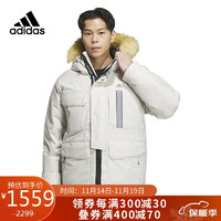 阿迪达斯 （adidas）男子 运动型格系列 FUR DOWN PARKA 运动 羽绒服 IS0365 A/2XL码