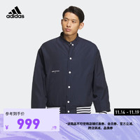 adidas阿迪达斯轻运动男装冬季运动保暖夹棉棉服外套IZ1602 传奇墨水蓝/白 A/M