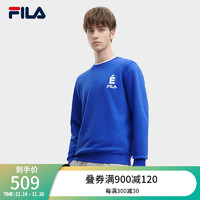 FILA 斐乐 X Études斐乐男子针织套头衫2023冬卫衣 意式蓝-BU 180/100A/XL