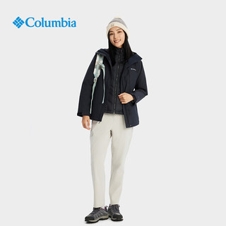 哥伦比亚（Columbia）新女热能夹棉可拆卸内胆三合一冲锋衣滑雪服WR0635 010 石墨黑 XS (150/76A)