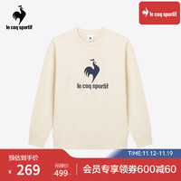 乐卡克公鸡男女款运动圆领套头衫卫衣CO-1650233 原白色/WAS XL
