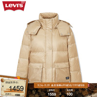 Levi's【商场同款】李维斯女士羽绒服外套潮流休闲A8593-0000 棕色 S