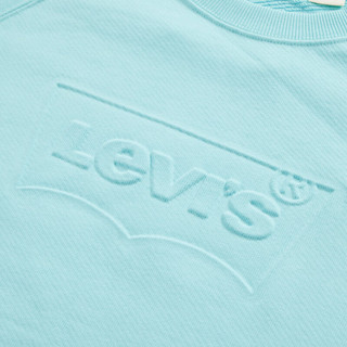 Levi's【商场同款】李维斯男士圆领卫衣纯色宽松时尚百搭 天蓝色 A7763-0000 L