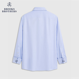 布克兄弟（BrooksBrothers）男士纯棉修身商务长袖正装衬衫 4000-浅蓝色 16/4/H