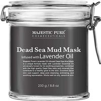 Majestic 纯净死海泥面膜 含薰衣草油 - 天然面部和皮肤护理 - - 8.8 盎司(约 249.5 克)