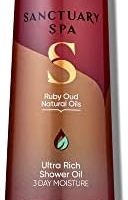 sanctuary Spa Ruby Oud 淋浴油适用于干性皮肤,不含矿物油,无刺激性,素食,250 毫升