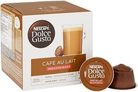 Nestlé 雀巢 Nestle 雀巢 DOLCE GUSTO 牛奶咖啡 脱因咖啡, 16个 (3盒装- 共48个, 48 份)