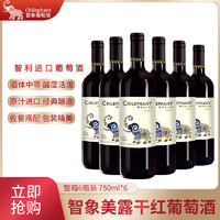 CHILEPHANT 智象 智利进口葡萄酒红酒智象美露干红正品整箱装750ml*6支瓶送礼佐餐