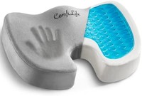 ComfiLife 凝胶增强型座垫-防滑骨科凝胶和记忆泡沫尾骨骨水泥-解决坐骨神经和背部不适等问题