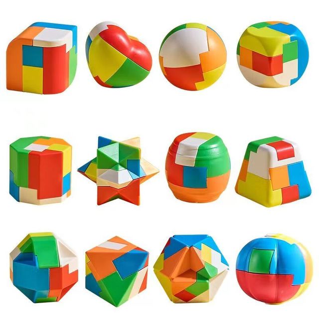 菲利捷 儿童鲁班锁孔明锁玩具 鲁班锁-10件套