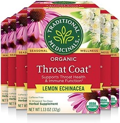 TRADITIONAL MEDICINALS *** Throat Coat 柠檬紫锥菊时令茶，每盒16袋茶包（6盒装）
