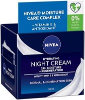 NIVEA 妮维雅 日常必备 24 小时保湿提升 + 清爽、再生、保湿晚霜,含维生素 E 和*剂, 50 毫升