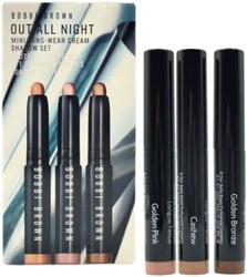 BOBBI BROWN 芭比波朗 Out All Night Mini 長效眼影棒禮品套裝：腰果、金色粉紅色和金色古銅色