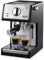 De’Longhi 德龙 ECP3420 15 Bar咖啡泵和卡布奇诺咖啡机，黑色 需配变压器