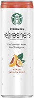 STARBUCKS 星巴克 Refreshers 桃子百香果起泡果汁混合物，12 盎司罐装