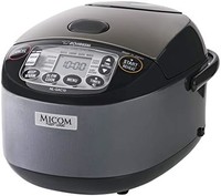 象印 NL-GAC10 BM 鲜美 Micom 电饭煲和加热器,5.5杯,金属黑,日本制造
