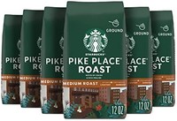 STARBUCKS 星巴克 中型烘焙研磨咖啡  — 100% 阿拉比卡 — 6 袋（每袋 12 盎司）