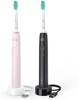 PHILIPS 飞利浦 Sonicare 3100 系列声波电动牙刷(双包),带压力传感器和刷同步替换提醒器