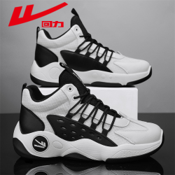 回力篮球鞋_warrior 回力 男鞋冬季高帮运动鞋男款全城9棉花糖百搭