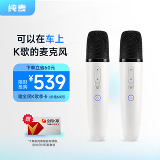 Puremic 纯麦 无线车载麦克风K歌话筒家庭KTV汽车通用等电视专用 Q1pro