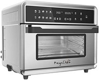 Megachef 10 合 1 电子多功能 360 度热空气技术台面烤箱,银铬,25 升容量