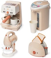 Kitchen Appliances 儿童玩具厨房假装玩具厨房套装带咖啡机搅拌机浓缩咖啡机饮水机