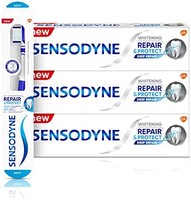 SENSODYNE 舒适达 敏感牙齿套装,含3个*牙膏和1个修复和保护软牙刷,4支装(1件装)