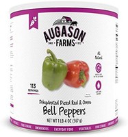 Augason Farms dehydrated diced 红色 & green BELL peppers # 10罐装，567 gram