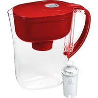 碧然德 Brita 滤水壶适用于自来水和饮用水，带 1 个标准过滤器，可持续使用 2 个月，6 杯容量，不含双酚 A，红色