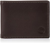 Timberland Men's Wellington RFID Leather Bifold Wallet Trifold Wallet Hybrid