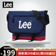 Lee 男包单肩差包男士斜挎包潮流时尚通勤大容量13英寸电脑包 蓝色升级版