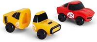 munchkin 满趣健 Mix and Match Cars 幼儿沐浴玩具，2 件装，红色/黄色